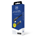 Cablu USB-C–USB-C 3mk, 60 W, 2 m, negru