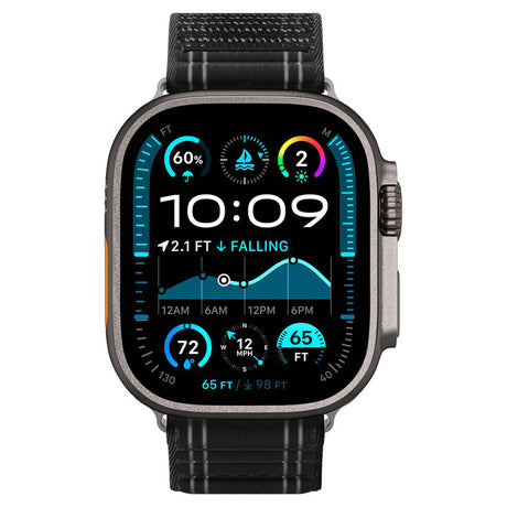 Curea smartwatch Spigen Watchband WBF0 (AMP10141) compatibil cu Apple Watch 8/9/10/11/SE/SE 2/SE 3/Ultra/Ultra 2/Ultra 3 (44/45/46/49mm), Negru