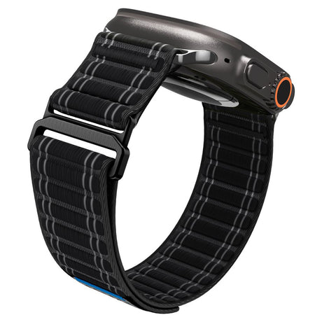 Curea smartwatch Spigen Watchband WBF0 (AMP10141) compatibil cu Apple Watch 8/9/10/11/SE/SE 2/SE 3/Ultra/Ultra 2/Ultra 3 (44/45/46/49mm), Negru