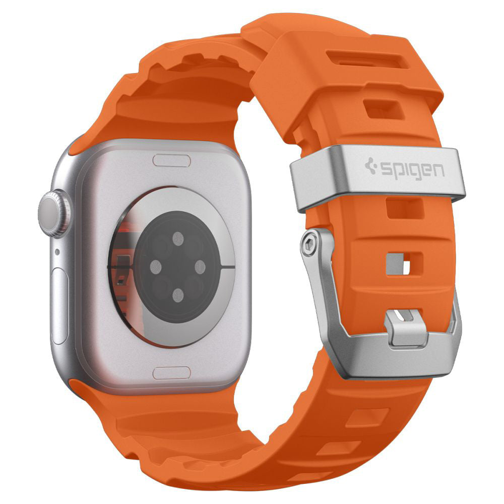 Curea smartwatch Spigen Watchband WBS2 (AMP10509) compatibil cu Apple Watch 8/9/10/11/SE/SE 2/SE 3/Ultra/Ultra 2/Ultra 3 (44/45/46/49mm), Portocaliu