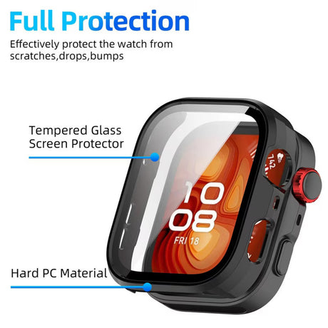 Folie de protectie smartwatch Techsuit Defense360 Pro + Screen Protector compatibil cu Huawei Watch Fit 4 Pro, Transparent