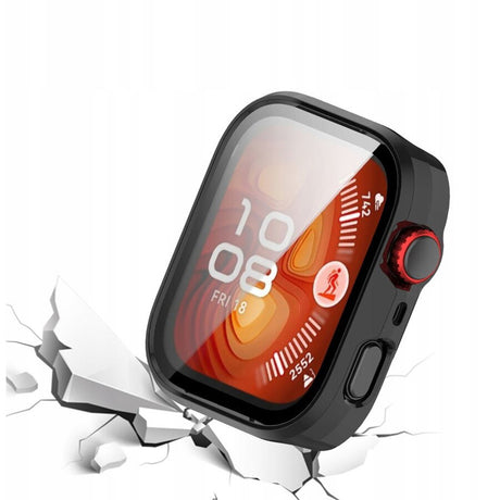 Folie de protectie smartwatch Techsuit Defense360 Pro + Screen Protector compatibil cu Huawei Watch Fit 4 Pro, Negru