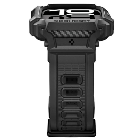 Accesoriu smartwatch Spigen Rugged Armor Pro V2 (ACS10494) compatibil cu Apple Watch 10 42mm / Watch 11 42mm, Negru Mat