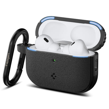 Casti Spigen Protection Case Vault (ACS09826), for Apple AirPods Pro 3, Air Space Technology, Aluminum Holder, Negru Mat