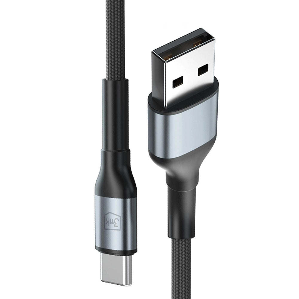 Cablu 3mk Hyper N-Series, USB to Type-C, 18W, 9V/2A, 2m, Negru