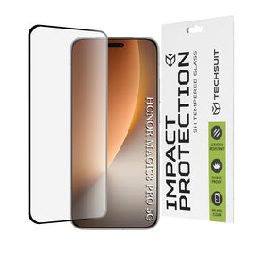 Folie de protectie Techsuit 111D Full Cover / Full Glue Glass / 3D Curved Screen compatibil cu Honor Magic8 Pro, Negru