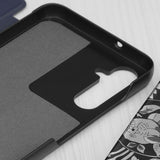Husa de protectie Techsuit eFold Series compatibil cu Samsung Galaxy S25 FE, Albastru Inchis