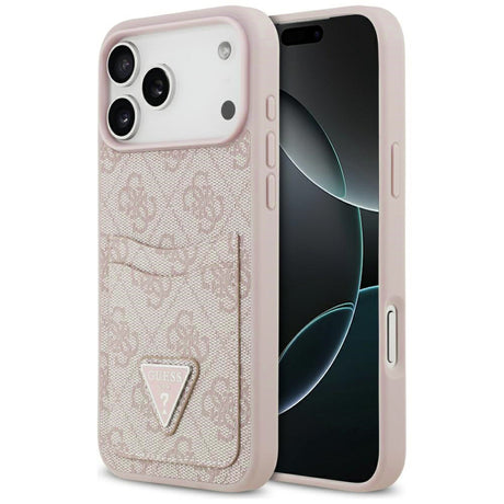 Husa de protectie Guess Hardcase 4G Double Card Triangle (GUHCP17LP4TPP) compatibil cu iPhone 17 Pro, Roz