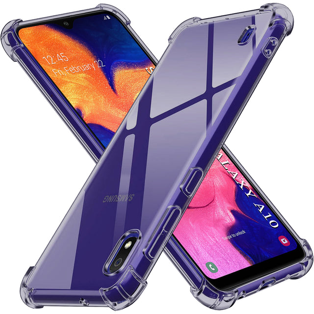 Husa de protectie Techsuit Shockproof Clear Silicone compatibil cu Samsung Galaxy A10, Negru Fumuriu