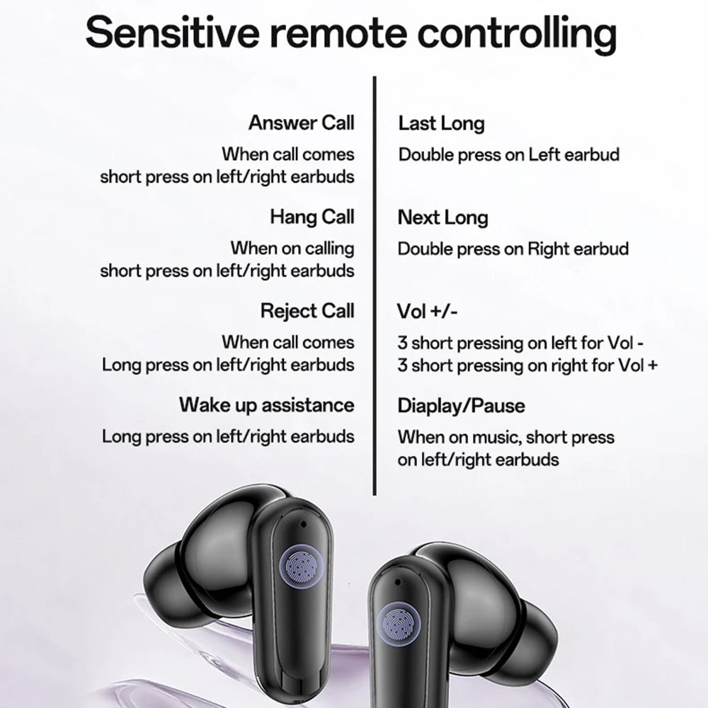 Casti Yesido (TWS38), Track System Stereo, Microphone, Bluetooth 5.4, In-ear Design, 250mAh, Alb