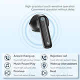 Casti Yesido (TWS25), with Microphone, Bluetooth V5.3, Touch Control, Half-In-ear Design, 250mAh, Negru