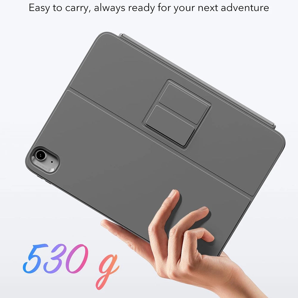 Husa de protectie tableta ESR Flex Keyboard Case compatibil cu iPad Air 4 (2020) / Air 5 (2022) / Air 11 (2024) / Air 11 (2025) / Air 11 (2026), Gri Inchis