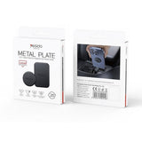 Suport Yesido (set de 2) Metal Plate (C207), Round + Rectangle Shapes, Leather Pattern, Universal, Negru