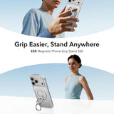 Suport ESR Phone Grip Stand (2K6180261), Magnetic, 360°, 5.2mm Ultra-thin, with HaloLock Universal Ring, Alb