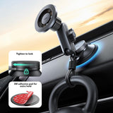 Suport ESR OmniLock (2B5240162), for Dashboard, 360°, Magnetic, Flexible Ball-joint Arm, Aluminum, Negru /Carbon Fiber