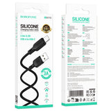 Cablu Borofone Lenny Series (BX113), USB to Type-C, Silicone, 3A, 2m, Negru