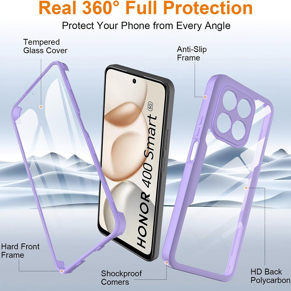 Folie de protectie Techsuit ColorVerse 360 Series + compatibil cu Honor 400 Smart 5G / 400 Smart 4G / X7d 4G, Mov