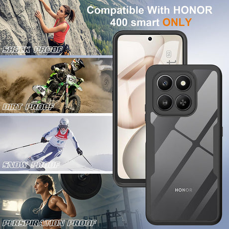Folie de protectie Techsuit ColorVerse 360 Series + compatibil cu Honor 400 Smart 5G / 400 Smart 4G / X7d 4G, Negru