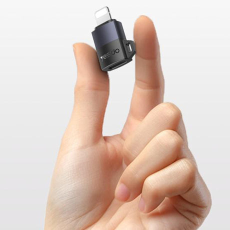 Adaptor Yesido OTG Adapter (GS27), Type-C to Lightning, 480Mpb/s, Aluminum Alloy, 27W, Gri