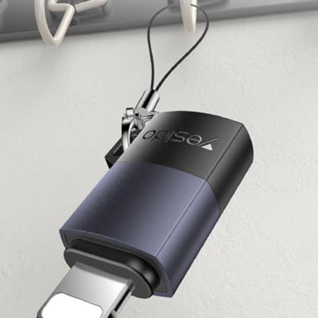 Adaptor Yesido OTG Adapter (GS27), Type-C to Lightning, 480Mpb/s, Aluminum Alloy, 27W, Gri