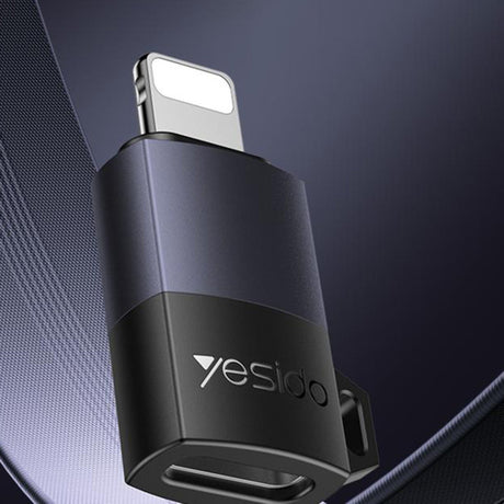 Adaptor Yesido OTG Adapter (GS27), Type-C to Lightning, 480Mpb/s, Aluminum Alloy, 27W, Gri
