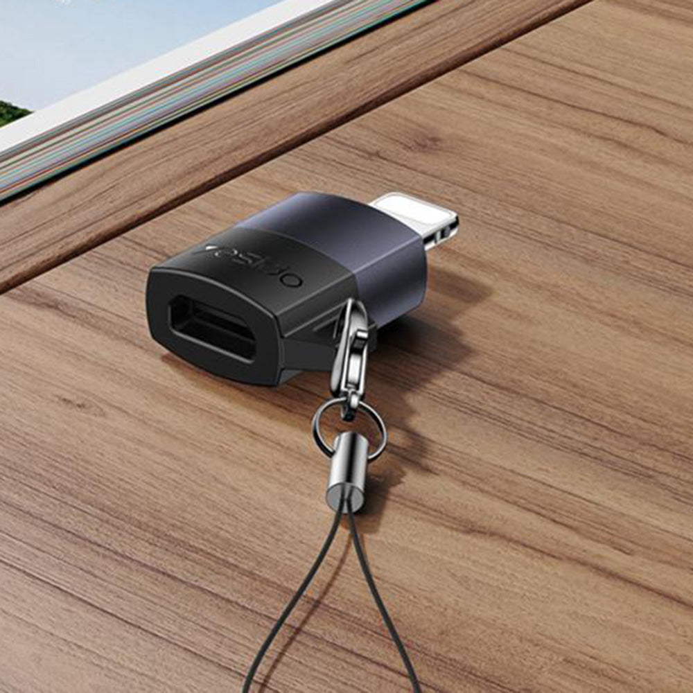 Adaptor Yesido OTG Adapter (GS30), Micro-USB to Lightning, 480Mpb/s, Aluminum Alloy, 12W, Gri
