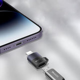 Adaptor Yesido OTG Adapter (GS30), Micro-USB to Lightning, 480Mpb/s, Aluminum Alloy, 12W, Gri
