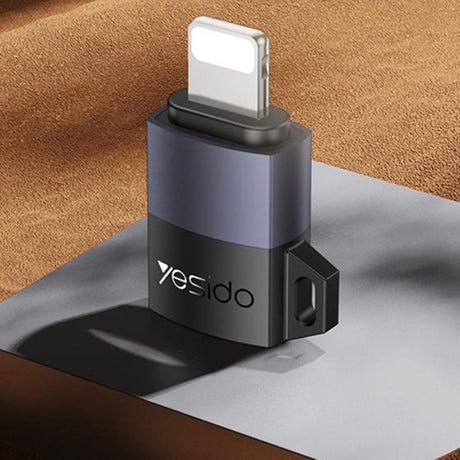 Adaptor Yesido OTG Adapter (GS30), Micro-USB to Lightning, 480Mpb/s, Aluminum Alloy, 12W, Gri