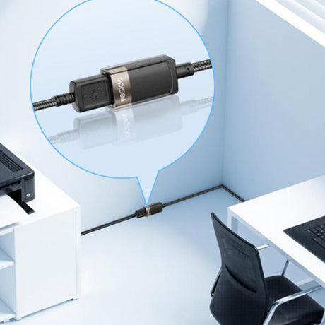 Adaptor Yesido Extension Adapter (GS26), USB 2.0, with 1.5m Cable, Braided, High-Speed Transmission, Gri