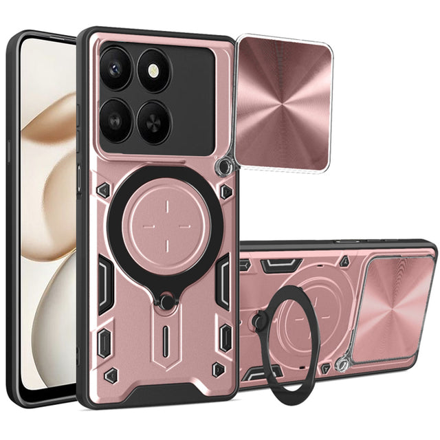 Husa de protectie Techsuit CamGuard Pro compatibil cu Honor 400 Smart 5G / 400 Smart 4G / X7d 4G, Roz Auriu
