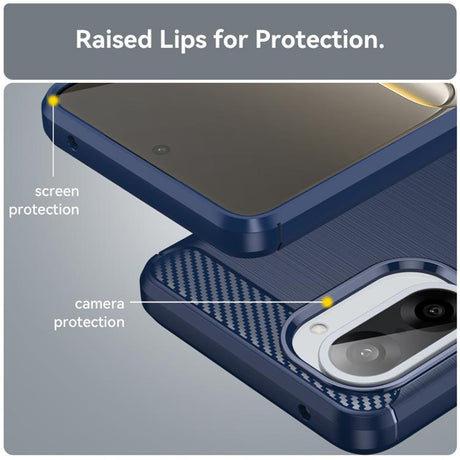 Husa de protectie Techsuit Carbon Silicone compatibil cu OnePlus Nord CE5, Albastru