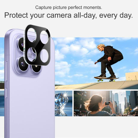 Folie de protectie Techsuit Full Camera Glass compatibil cu Xiaomi 17, Negru