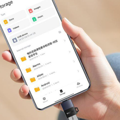 Adaptor Yesido OTG Adapter (GS31), Type-C to USB, QC18W, Aluminum Alloy, Plug&Play, Gri