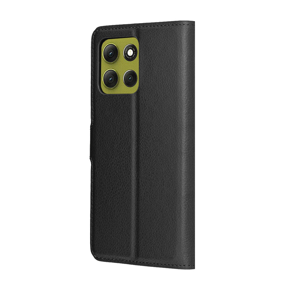 Husa de protectie Techsuit Leather Folio compatibil cu Motorola Moto G86, Negru