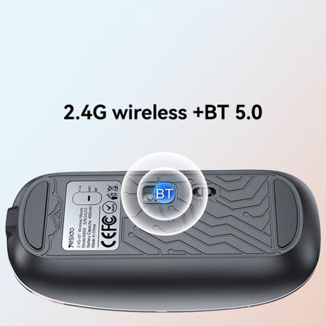 Tastatura/Mouse Yesido Wireless Mouse (KB29), Type-C, BT+ 2.4G Connection, 800/1200/1600DPI, 400mAh, Alb