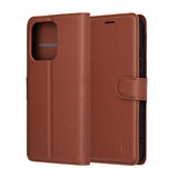 Husa de protectie Techsuit Leather Folio compatibil cu Oppo Reno14, Maro