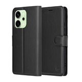 Husa de protectie Techsuit Leather Folio compatibil cu Oppo Reno14, Negru