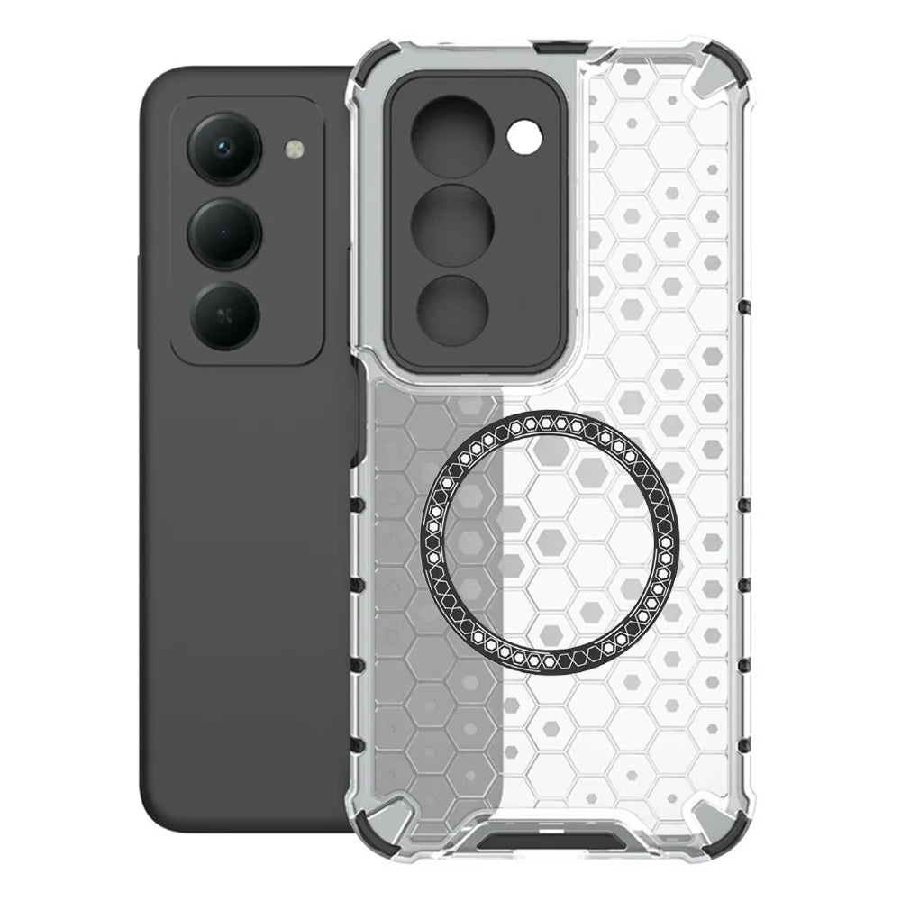 Husa de protectie Techsuit HoneyComb Shield MagSafe compatibil cu Xiaomi Redmi 15 4G / Redmi 15 5G, Alb