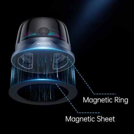 Casti Yesido Mini Magnetic Wireless Speaker (YSW32), RGB Lighting Effect, 400mAh, 3W, Bluetooth 5.3, Negru