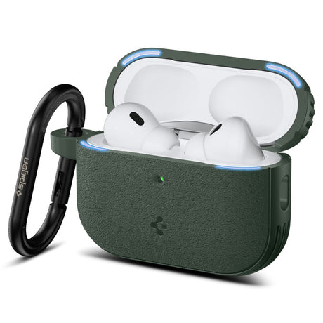 Casti Spigen Protection Case Vault (ACS09827), for Apple AirPods Pro 3, Air Space Technology, Aluminum Holder, Bleumarin Green