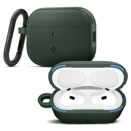 Casti Spigen Protection Case Vault (ACS09827), for Apple AirPods Pro 3, Air Space Technology, Aluminum Holder, Bleumarin Green