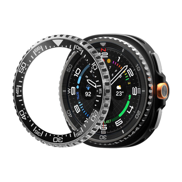 Accesoriu smartwatch Spigen Bezel Tune Pro Diver (ACS10016) compatibil cu for Samsung Galaxy Watch8 Classic, Stainless Steel, Negru