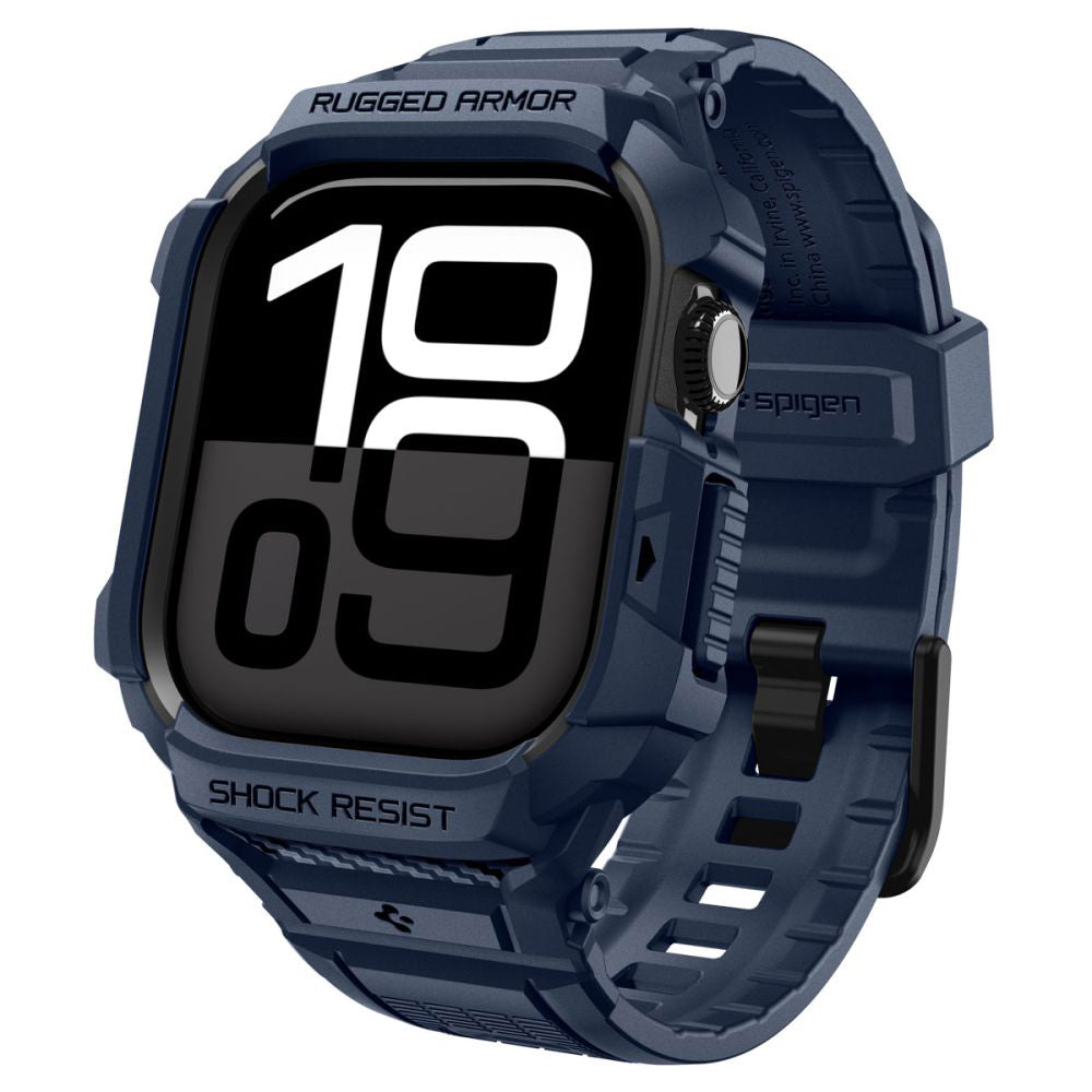 Accesoriu smartwatch Spigen Rugged Armor Pro V2 (ACS10495) compatibil cu Apple Watch 10 42mm / Watch 11 42mm, Bleumarin