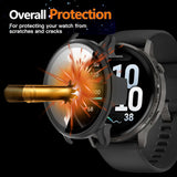 Folie de protectie smartwatch Techsuit Defense360 Pro + Screen Protector compatibil cu Garmin Venu 4 41mm, Deep Teal