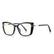 Techsuit Anti-Blue Light Glasses Reflex PC (2273), for Women, Oversized, TR90&Metal Frame, AC Lens, Negru