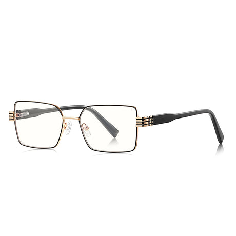 Techsuit Anti-Blue Light Glasses Reflex PC (3160), for Women, Rectangle, Metal Frame, AC Lens, Negru