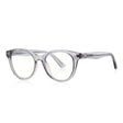 Techsuit Anti-Blue Light Glasses Reflex PC (2231), Round, TR90&Metal Frame, AC Lens, Transparent /Gray