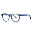 Techsuit Anti-Blue Light Glasses Reflex PC (2231), Round, TR90&Metal Frame, AC Lens, Transparent /Blue
