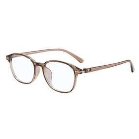 Techsuit Anti-Blue Light Glasses Reflex PC (6635), Unisex, Round, TR90 Frame, AC Lens, Light Brown