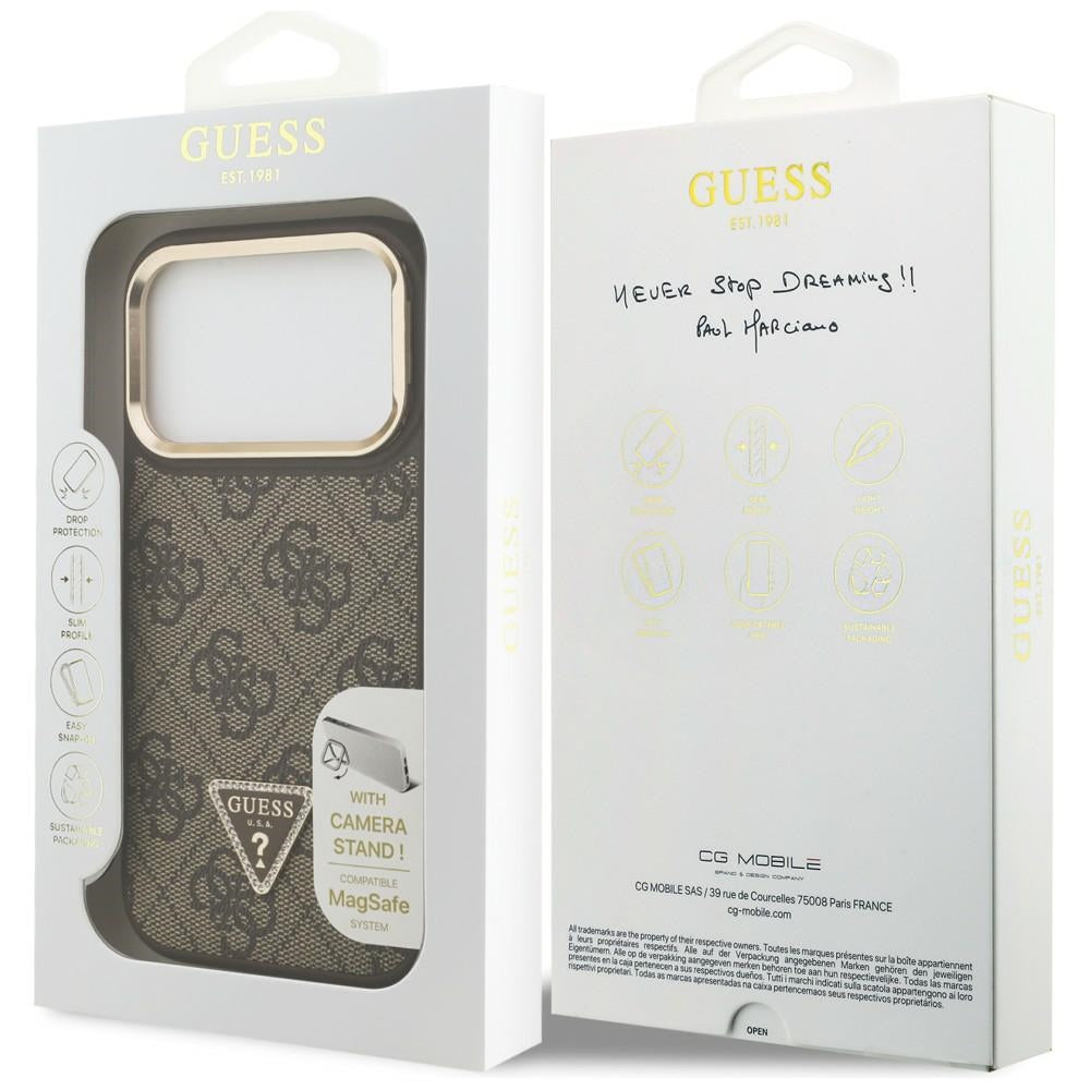 Husa de protectie Guess compatibil cu iPhone 17 Pro Max, Maro